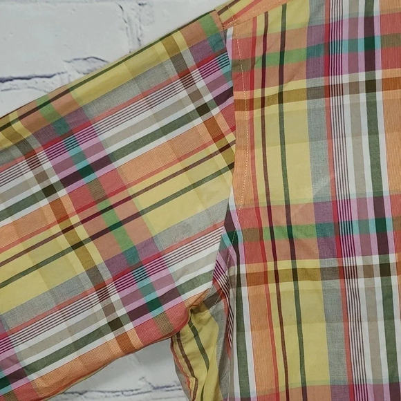 ALAN FLUSSER MEN'S SZ XXL 100% COTTON LONG SLEEVE PLAID DRESS SHIRT MULTI COLOR - Picture 3 of 13